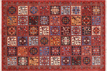 handmade Transitional Kafkaz Red Rust Hand Knotted RECTANGLE 100% WOOL area rug 9 x 12